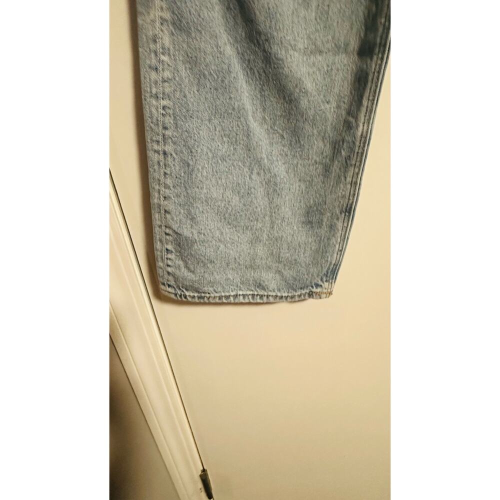 AMERICAN EAGLE Skylight Blue Strigid Ripped Knee  High-Waisted Stovepipe Jeans - Picture 8 of 16